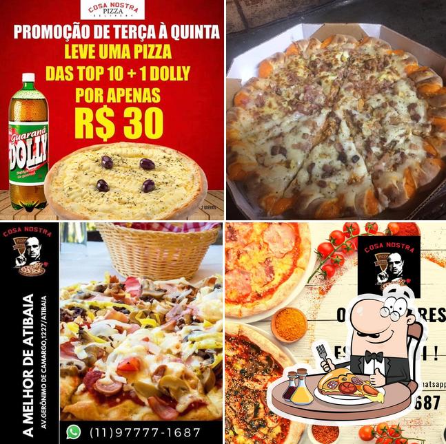 Escolha diferentes tipos de pizza