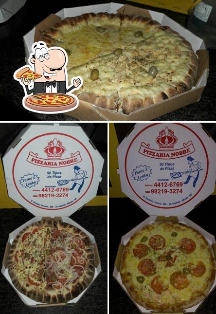 Peça pizza no Pizzaria Nobre Forno à Lenha