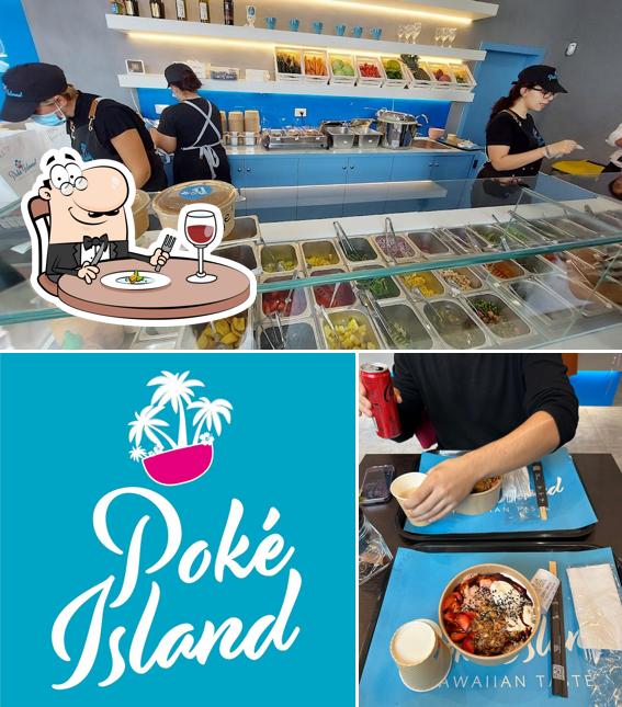 Dai un’occhiata alla immagine che mostra la cibo e esterno di Pokè Island