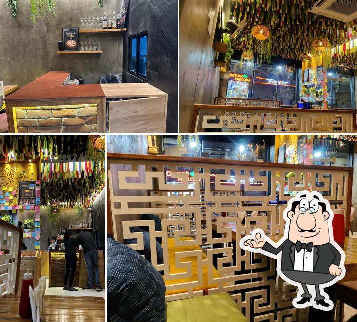 Take a seat at one of the tables at Zorko Gandhinagar
