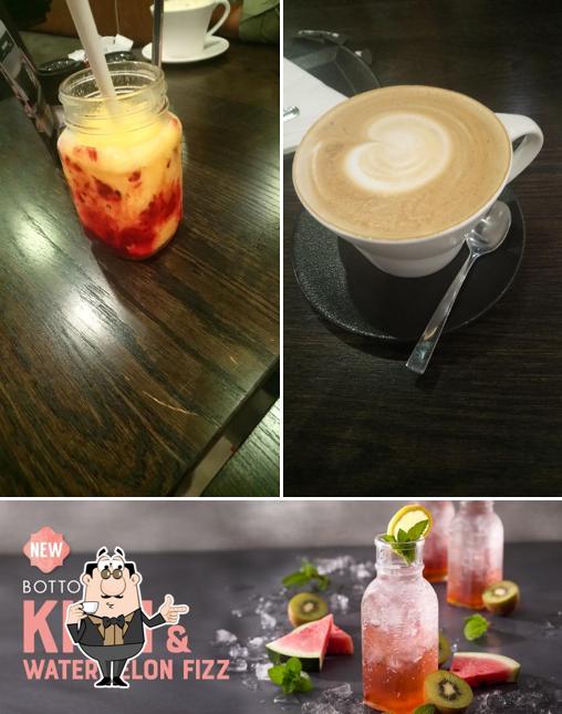 Enjoy a beverage at Mugg & Bean