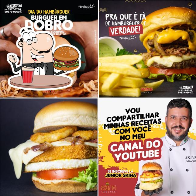 Consiga um hambúrguer no Skina Lanches & Chicken