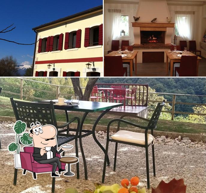 Gli interni di Osteria Borgoluce