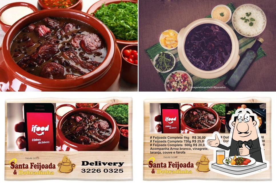 Comida em Santa feijoada e dobradinha