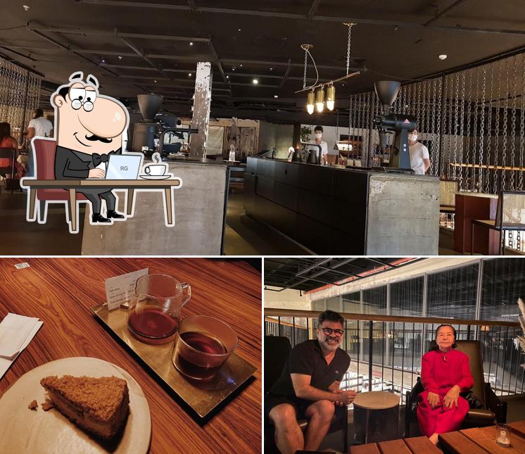 Esta é a ilustração ilustrando interior e sanduíche no ACERVO CAFÉ - Casa Park