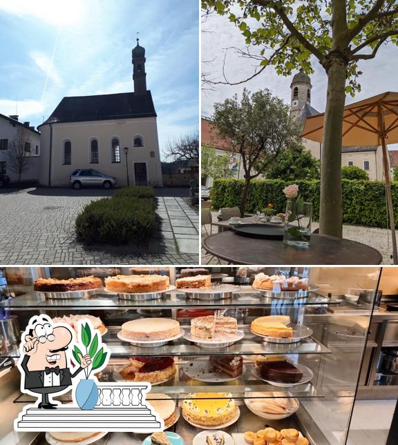 This is the image displaying exterior and food at Klostercafé Weyarn