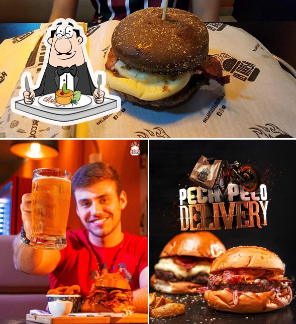A foto do La Brasa Burger Oceânico’s comida e cerveja