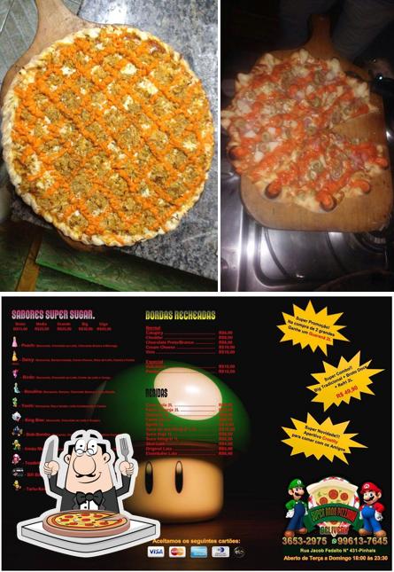 No Super Bros Pizzaria, você pode provar pizza