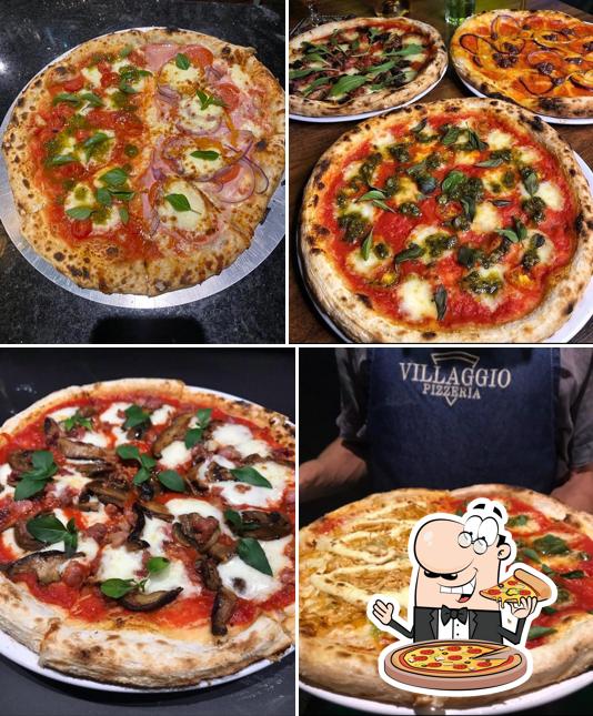 Consiga pizza no Villaggio Pizzeria e Delivery