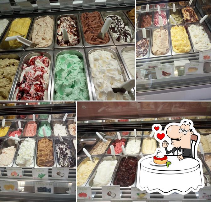 1° Gelateria Sottozero offre un'ampia gamma di dessert