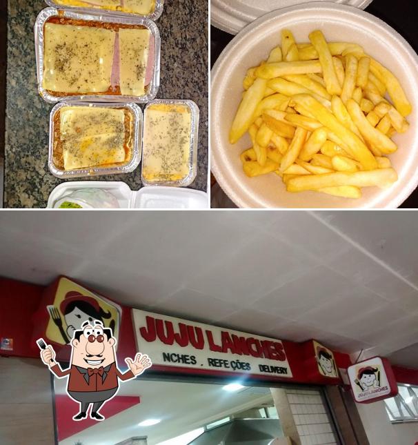 Entre diversos coisas, comida e exterior podem ser encontrados no Juju Lanches