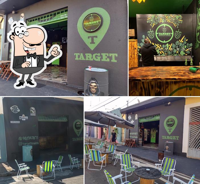 O interior do Target Growler Station Limeira