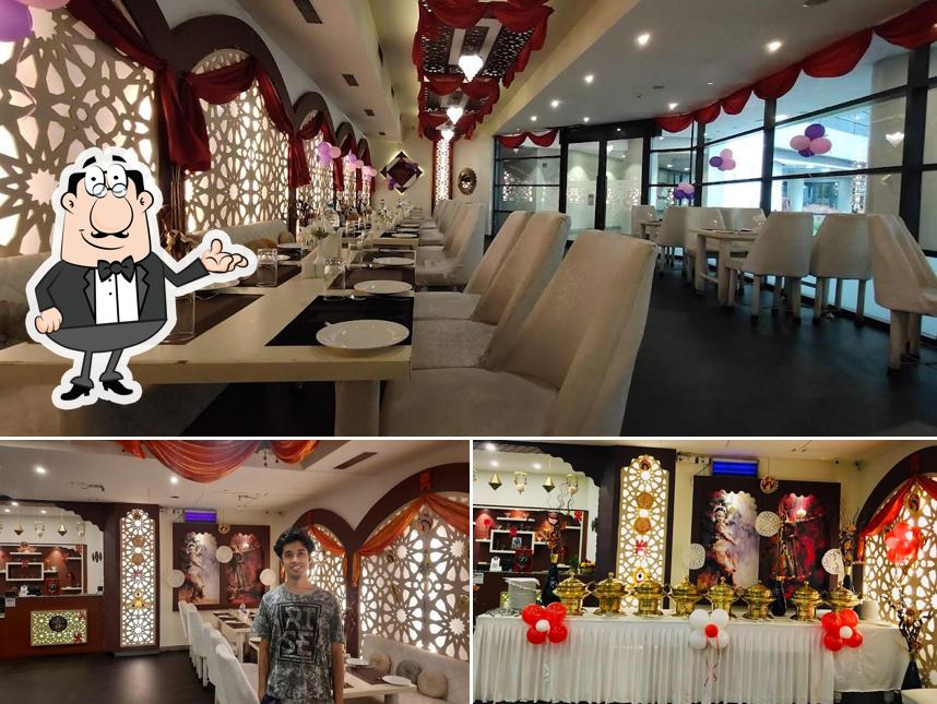 Take a seat at one of the tables at Nababiana Restaurant