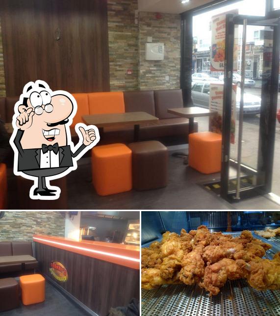 Franky's Love Chicken & Pizza is distinguished by interior and food