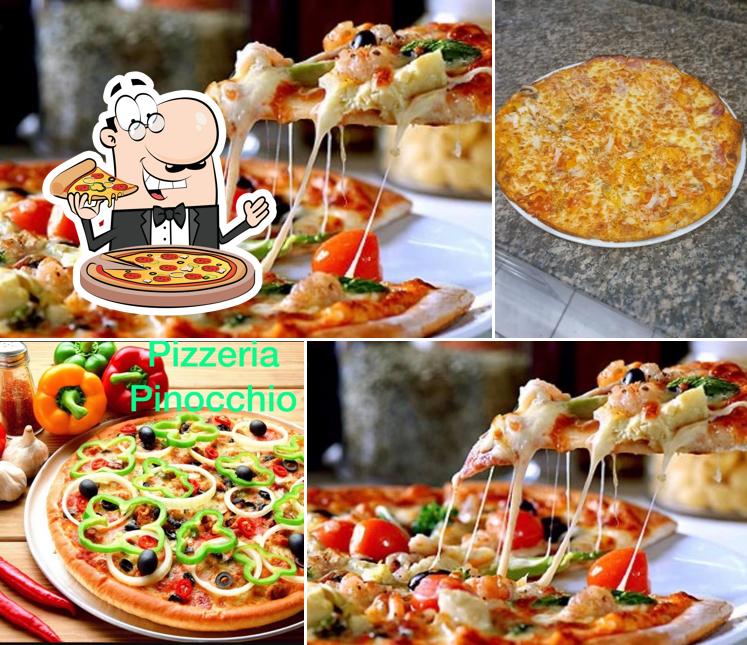 Get pizza at Pinocchio Pizzeria
