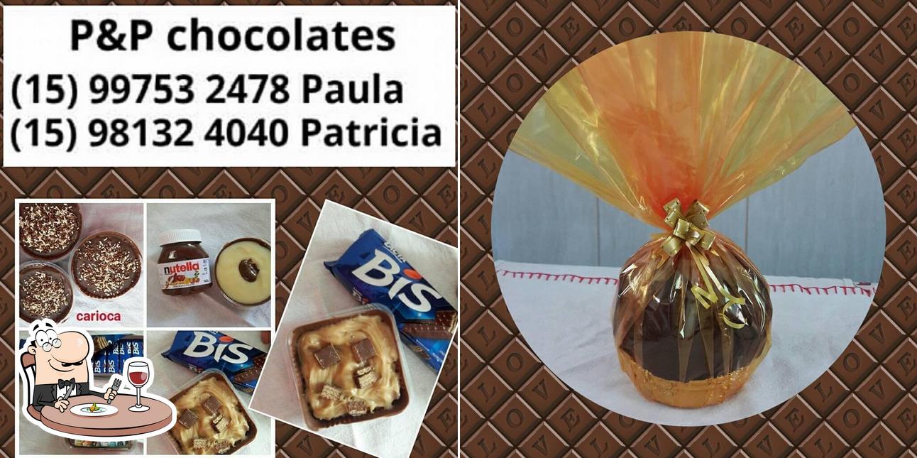 Comida em P&P chocolates caseiro