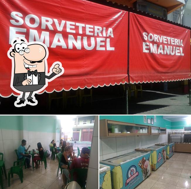 O interior do Sorveteria Emanuel