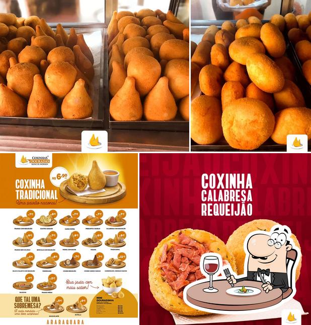 Comida em Coxinhas Douradas