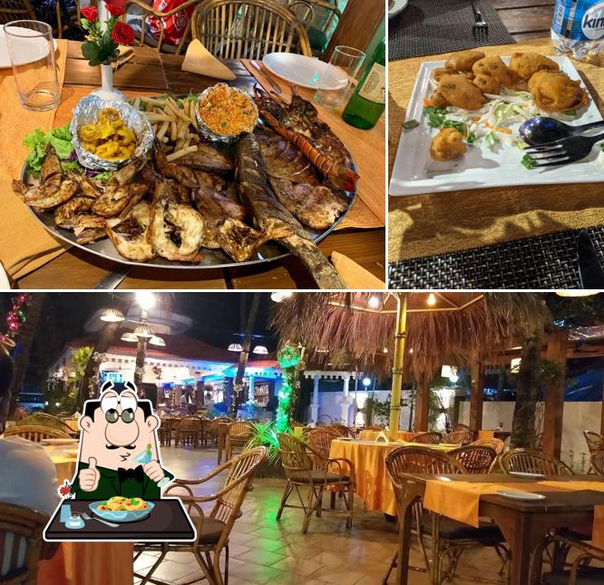 This is the picture displaying food and interior at Goan Village