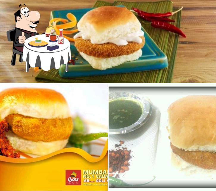 Order a burger at Goli Vada Pav