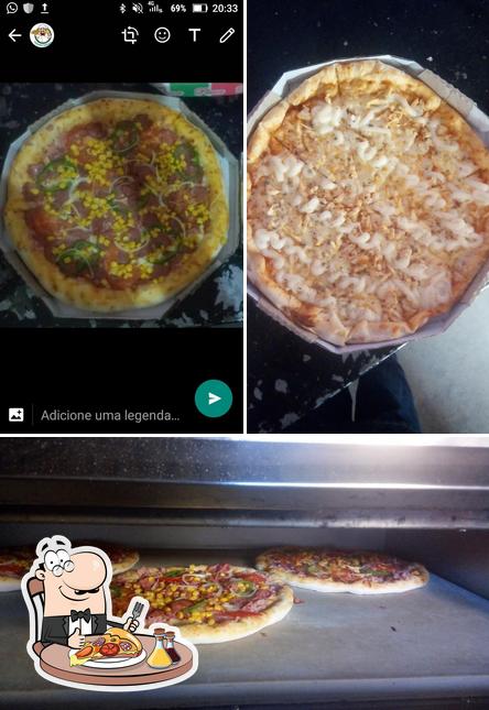 Escolha pizza no Pizzaria Morais