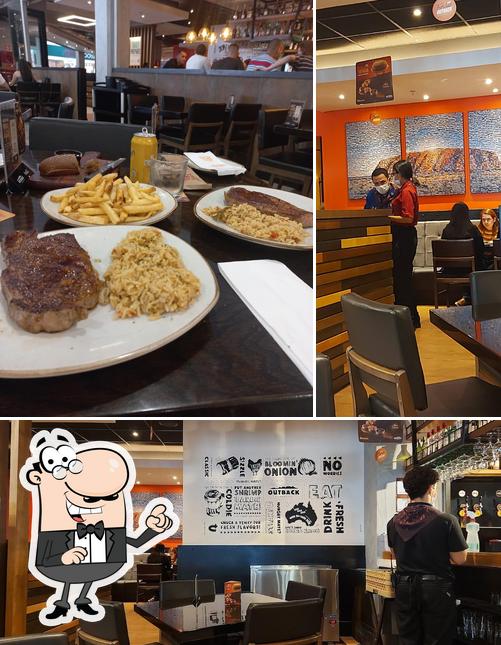 O interior do Outback Steakhouse