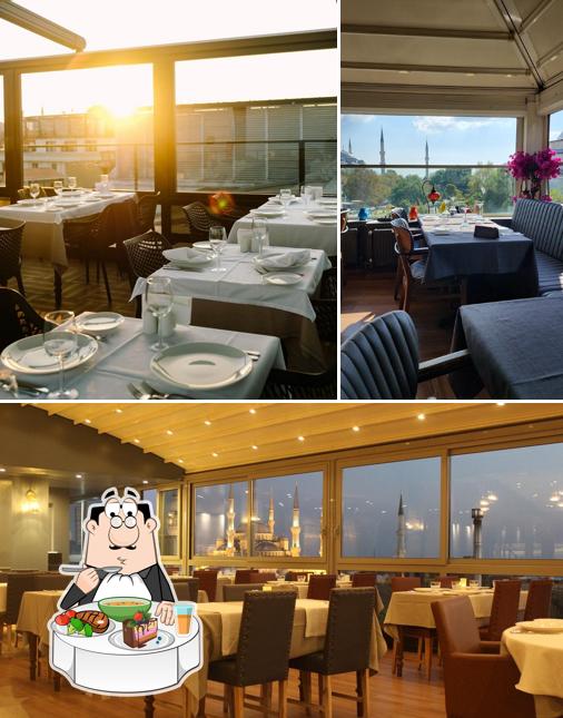 Mira las imágenes donde puedes ver comedor y interior en Deraliye Terrace Sultanahmet Terrace Restaurant