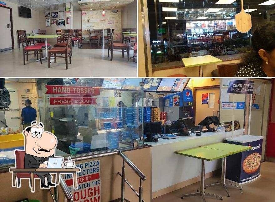 The interior of Domino's Pizza Pulimoodu, Thiruvananthapuram