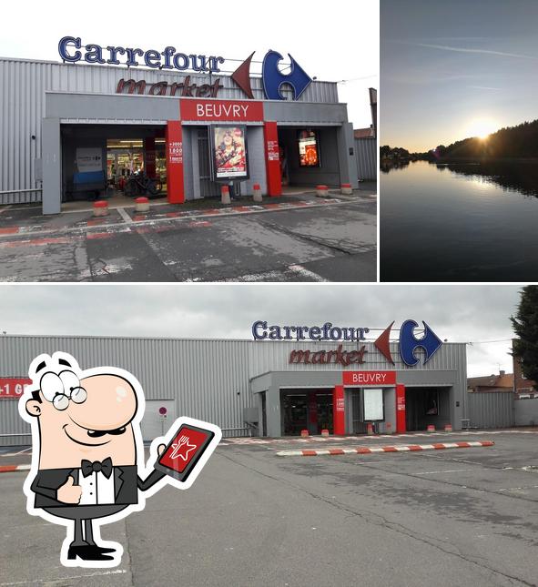 L'extérieur de Carrefour Market Beuvry