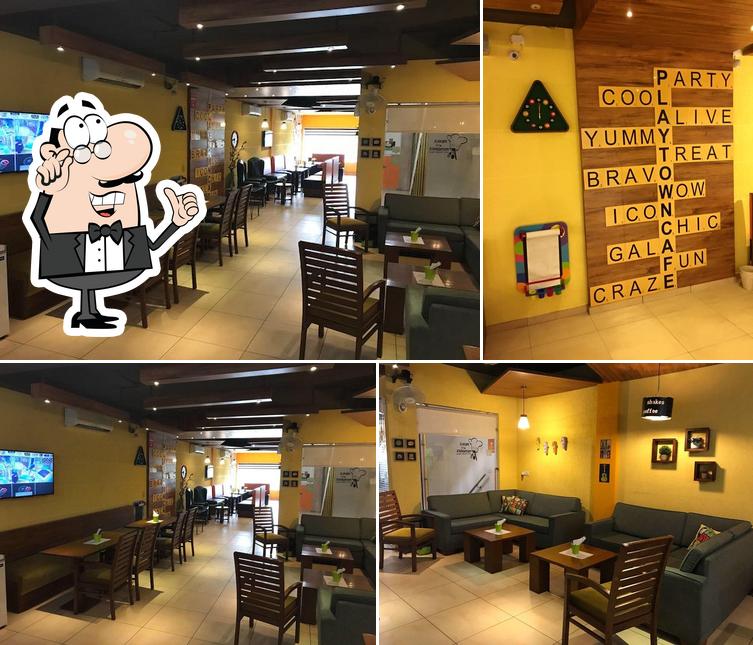 The interior of Play Town Cafe