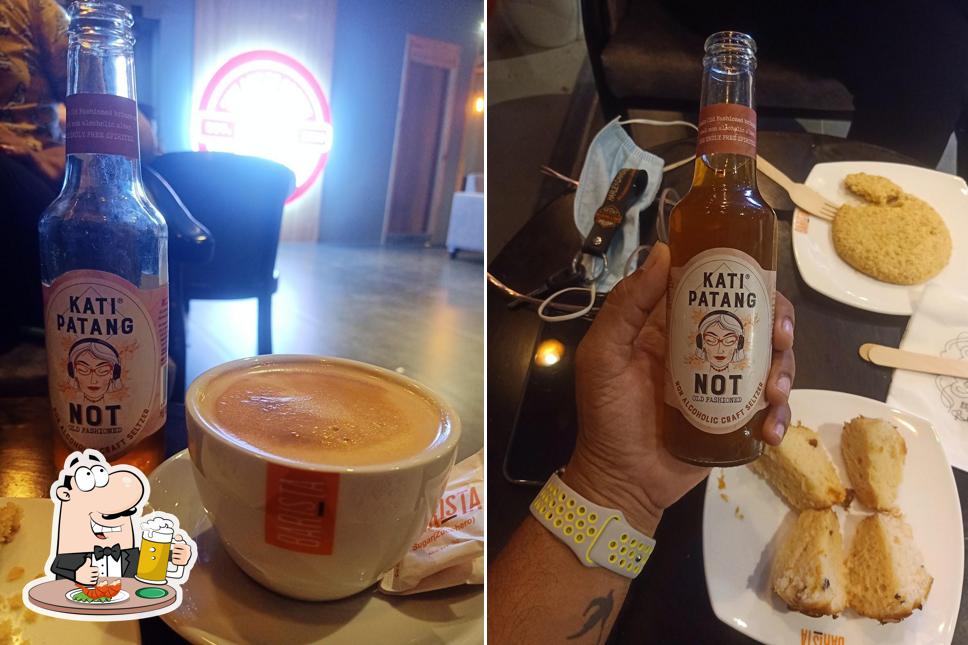 Enjoy a pint of light or dark beer