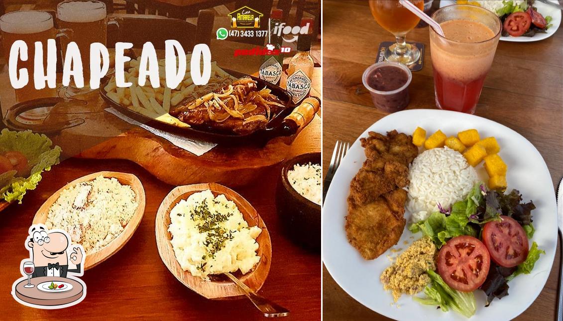 Platos en Casa Amarela Choperia e Cozinha