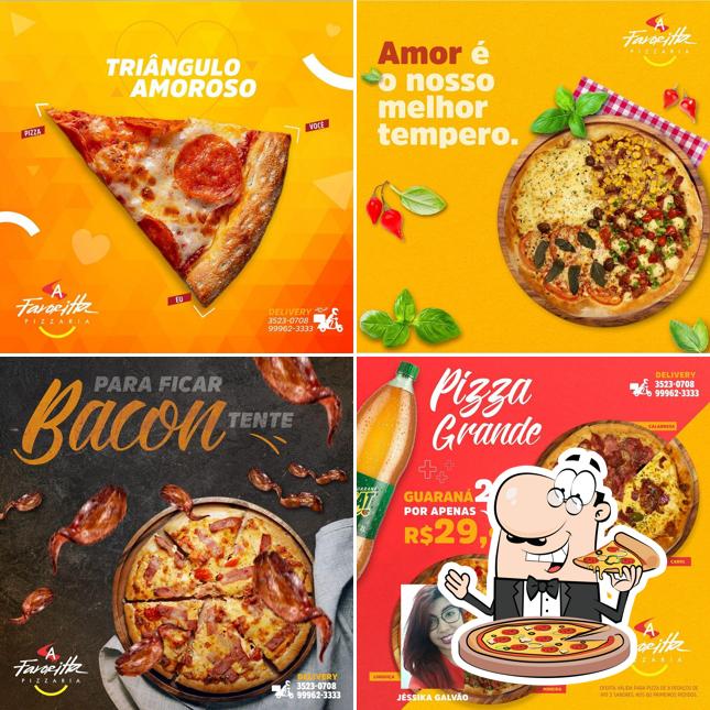 Peça diferentes variedades de pizza