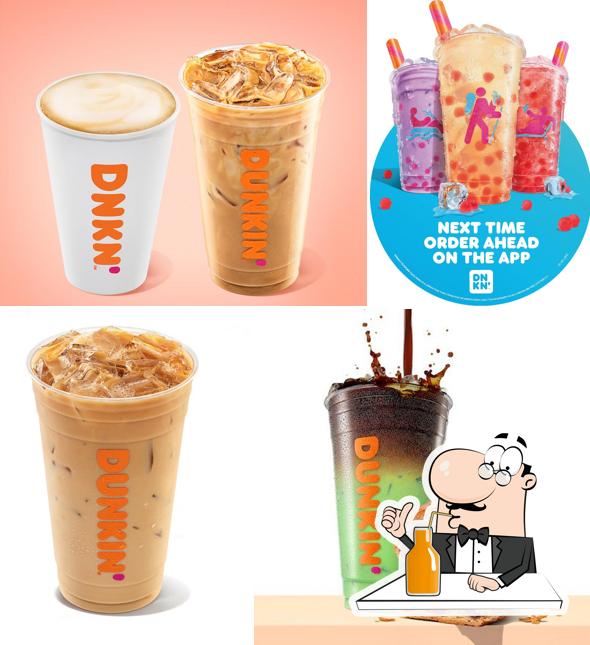 Dunkin' provides a selection of drinks