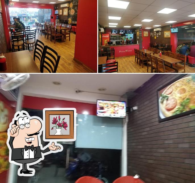 The interior of Pizza Wings Jind