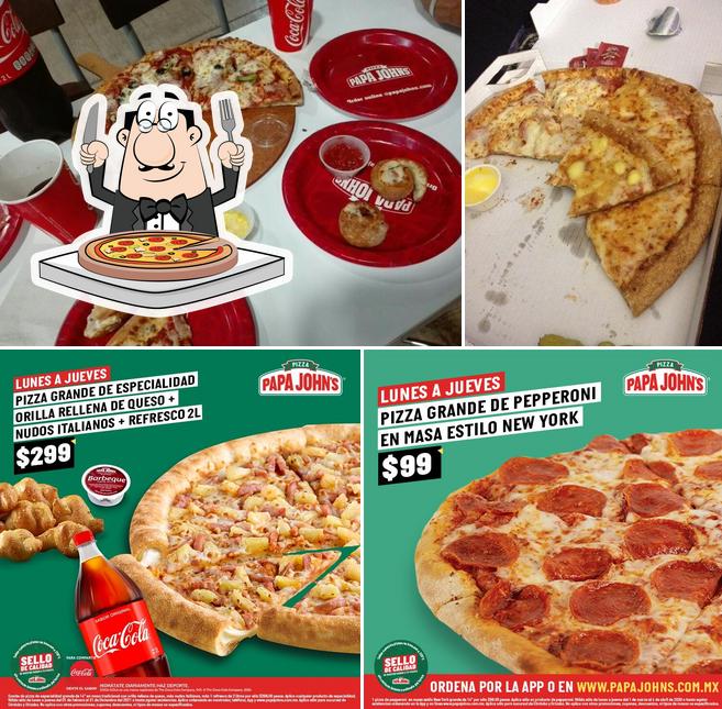 Get pizza at Papa John´s Pizza