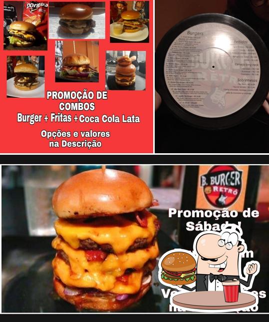 Hambúrguer em B. Burger Retrô