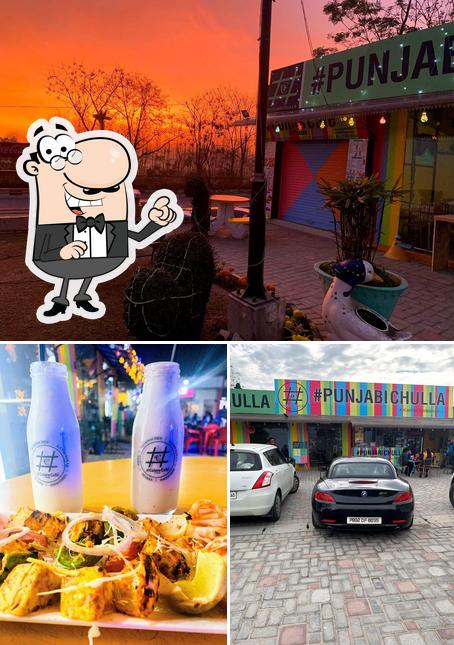 The restaurant's exterior and food