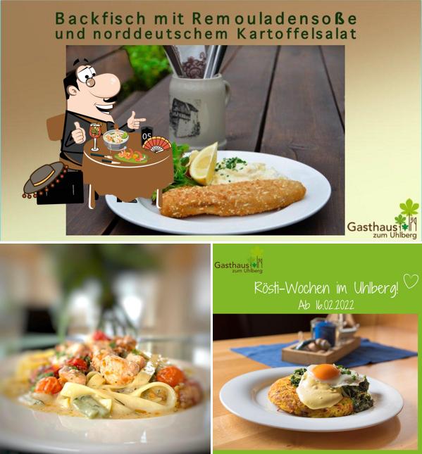 Еда в "Gasthaus zum Uhlberg"