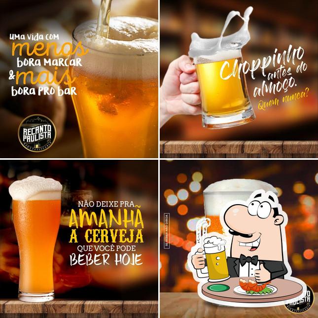 Você pode tomar uma tulipa de cerveja leve ou escura