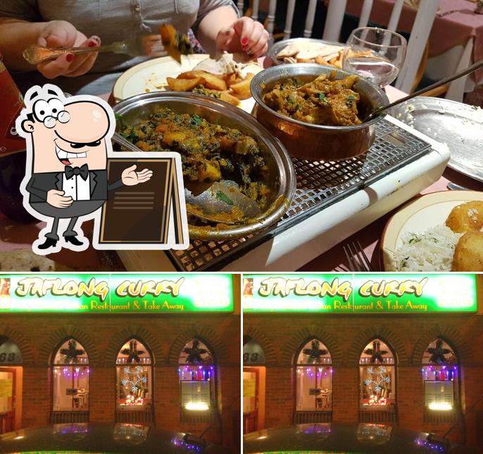 The image of Jaflong Curry’s exterior and food