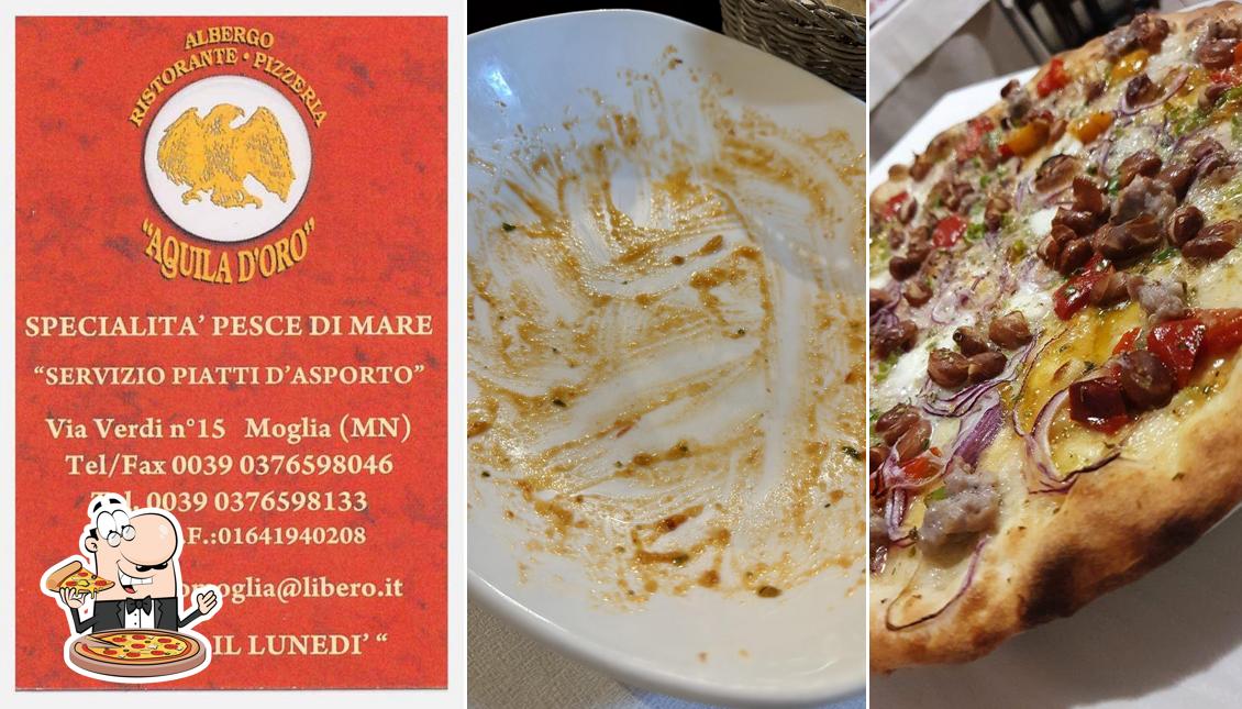 A Ristorante Pizzeria Albergo Aquila D'Oro, vous pouvez profiter des pizzas