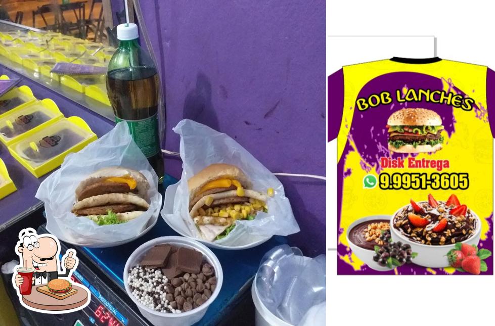 Peça um hambúrguer no BOB LANCHES E AÇAI