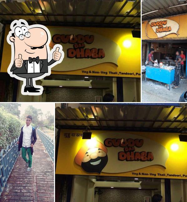 See this picture of Guddu Da Dhaba