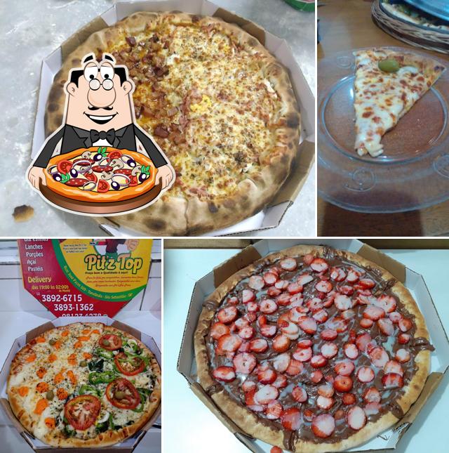 Experimente pizza no Pit'z Top Pizzaria e Esfiharia