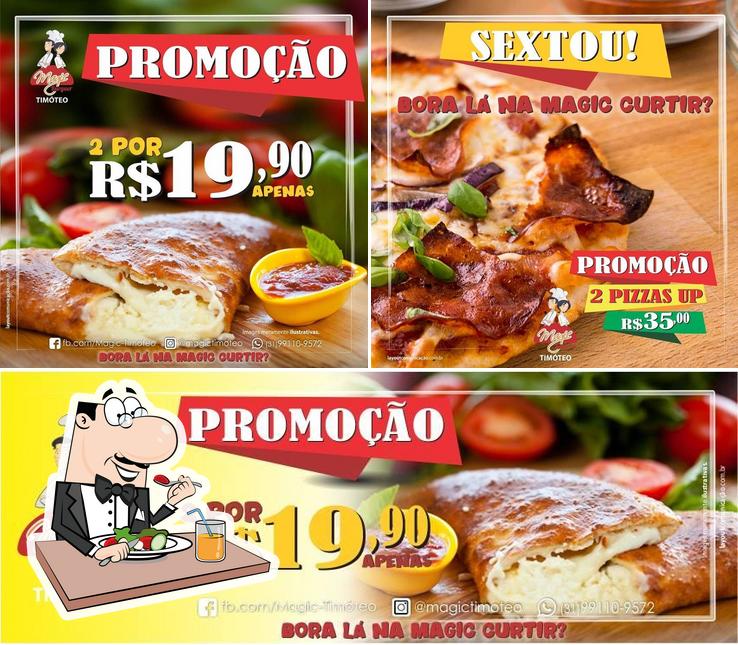 Comida em Pizzaria magic burguer timoteo