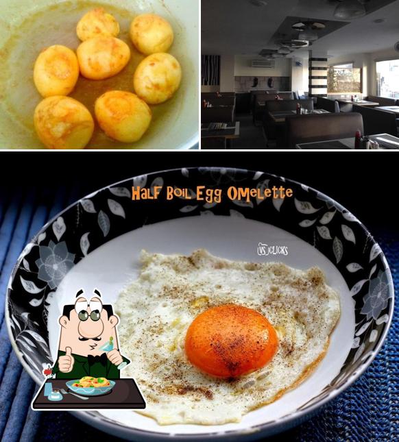 Among different things one can find food and interior at R.K. Egg Centre