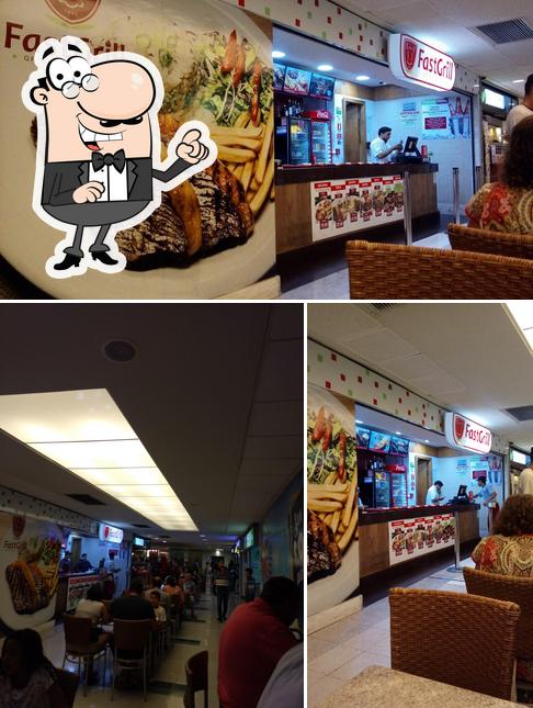 O interior do Fast Grill