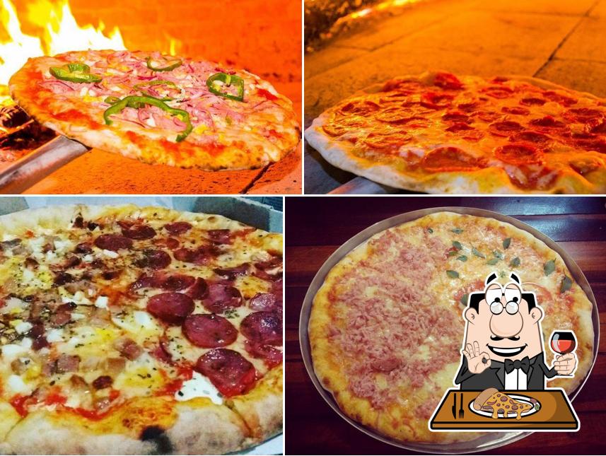 Consiga diferentes tipos de pizza