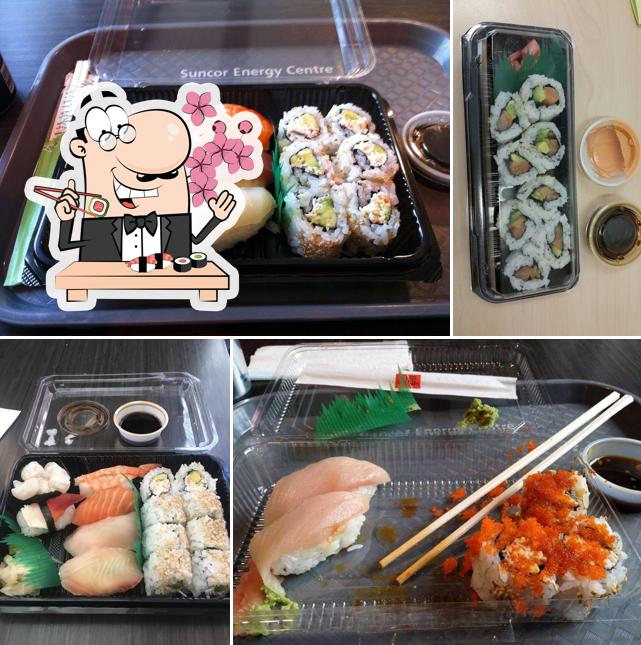 Les sushi sont disponibles à Miyako Sushi Express